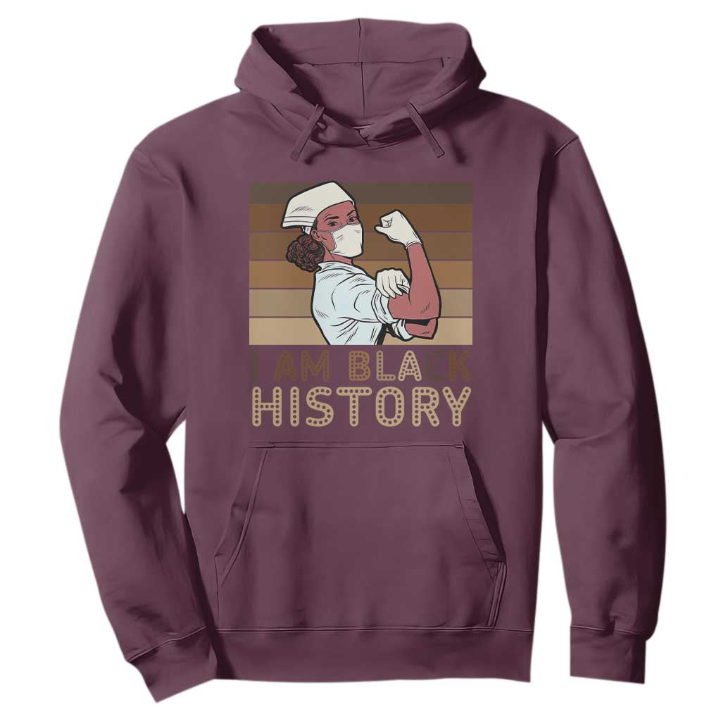 Proud Black Nurse Hoodie I Am Black History TS12 Maroon Print Your Wear