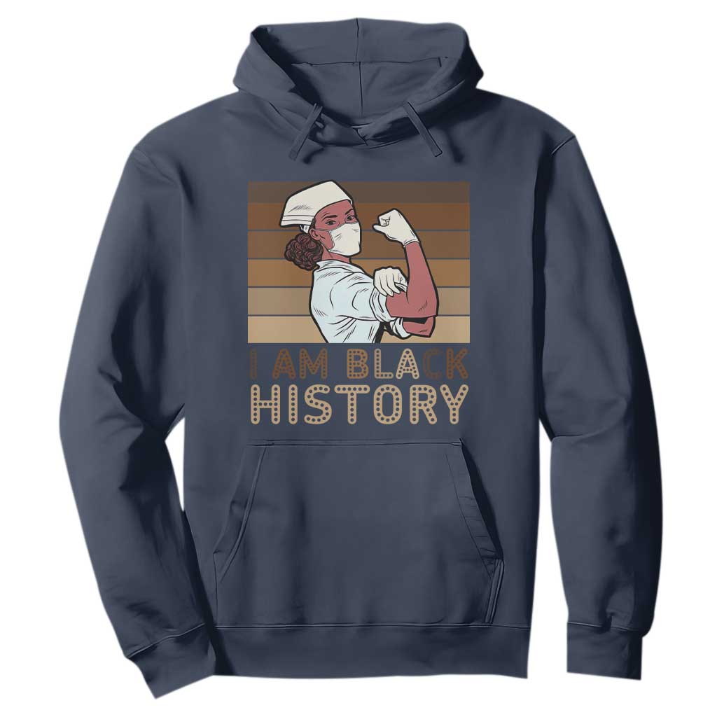 Proud Black Nurse Hoodie I Am Black History TS12 Navy Print Your Wear