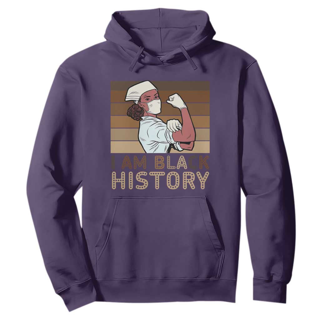 Proud Black Nurse Hoodie I Am Black History TS12 Purple Print Your Wear