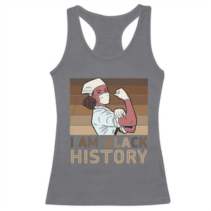 Proud Black Nurse Racerback Tank Top I Am Black History TS12 Charcoal Print Your Wear
