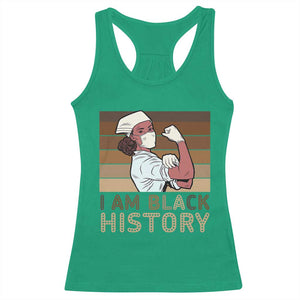 Proud Black Nurse Racerback Tank Top I Am Black History TS12 Irish Green Print Your Wear