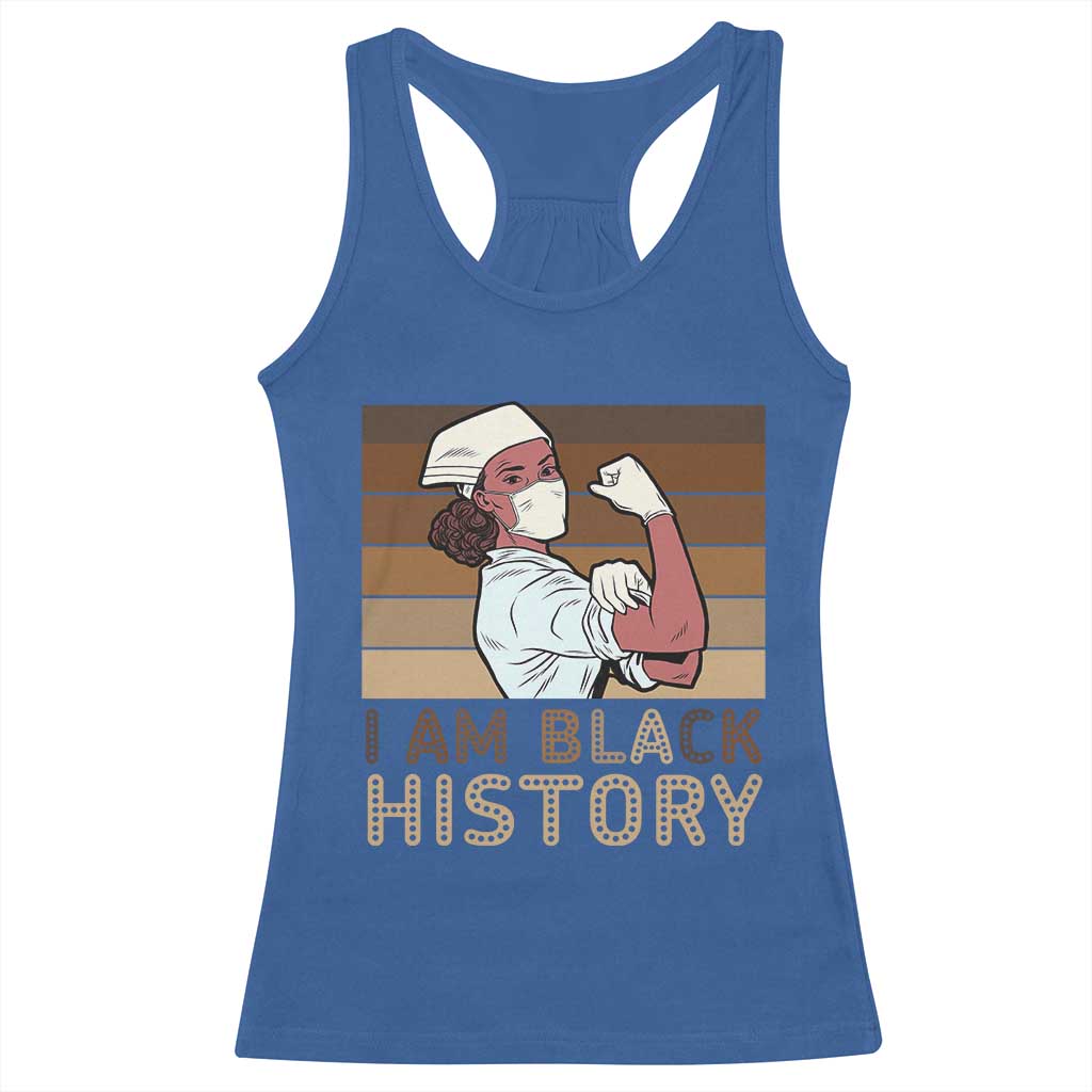 Proud Black Nurse Racerback Tank Top I Am Black History TS12 Royal Blue Print Your Wear