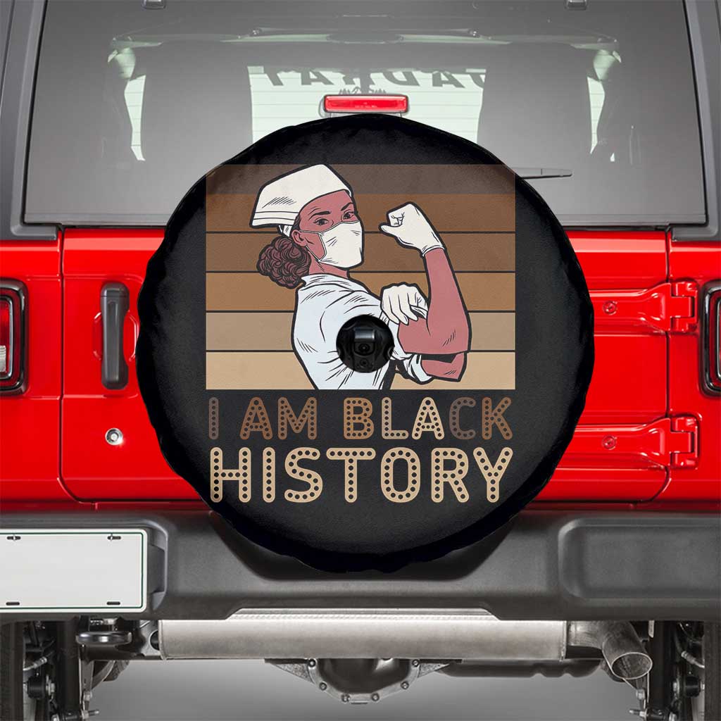 Proud Black Nurse Spare Tire Cover I Am Black History TS12 Black Print Your Wear