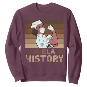 Proud Black Nurse Sweatshirt I Am Black History TS12 Maroon Print Your Wear
