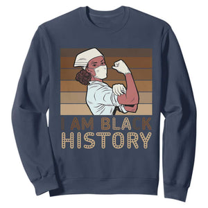 Proud Black Nurse Sweatshirt I Am Black History TS12 Navy Print Your Wear