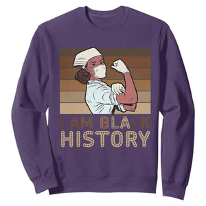 Proud Black Nurse Sweatshirt I Am Black History TS12 Purple Print Your Wear