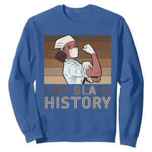 Proud Black Nurse Sweatshirt I Am Black History TS12 Royal Blue Print Your Wear