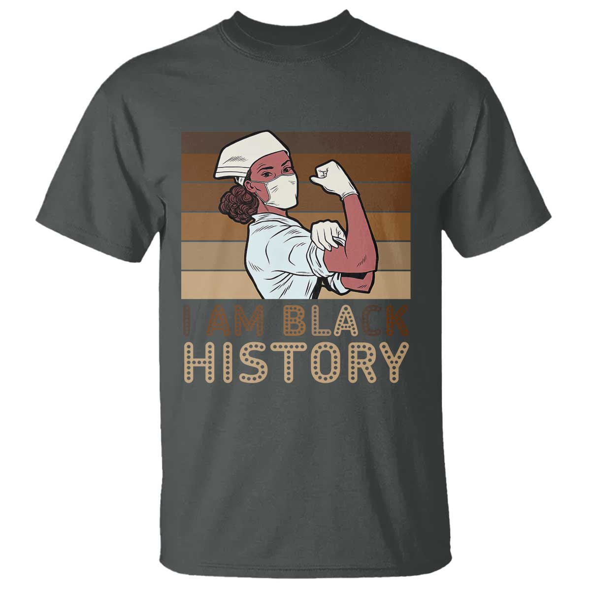 Proud Black Nurse T Shirt I Am Black History TS12 Dark Heather Print Your Wear