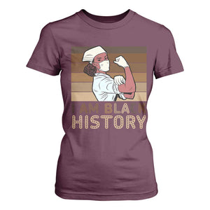 Proud Black Nurse T Shirt For Women I Am Black History TS12 Maroon Print Your Wear