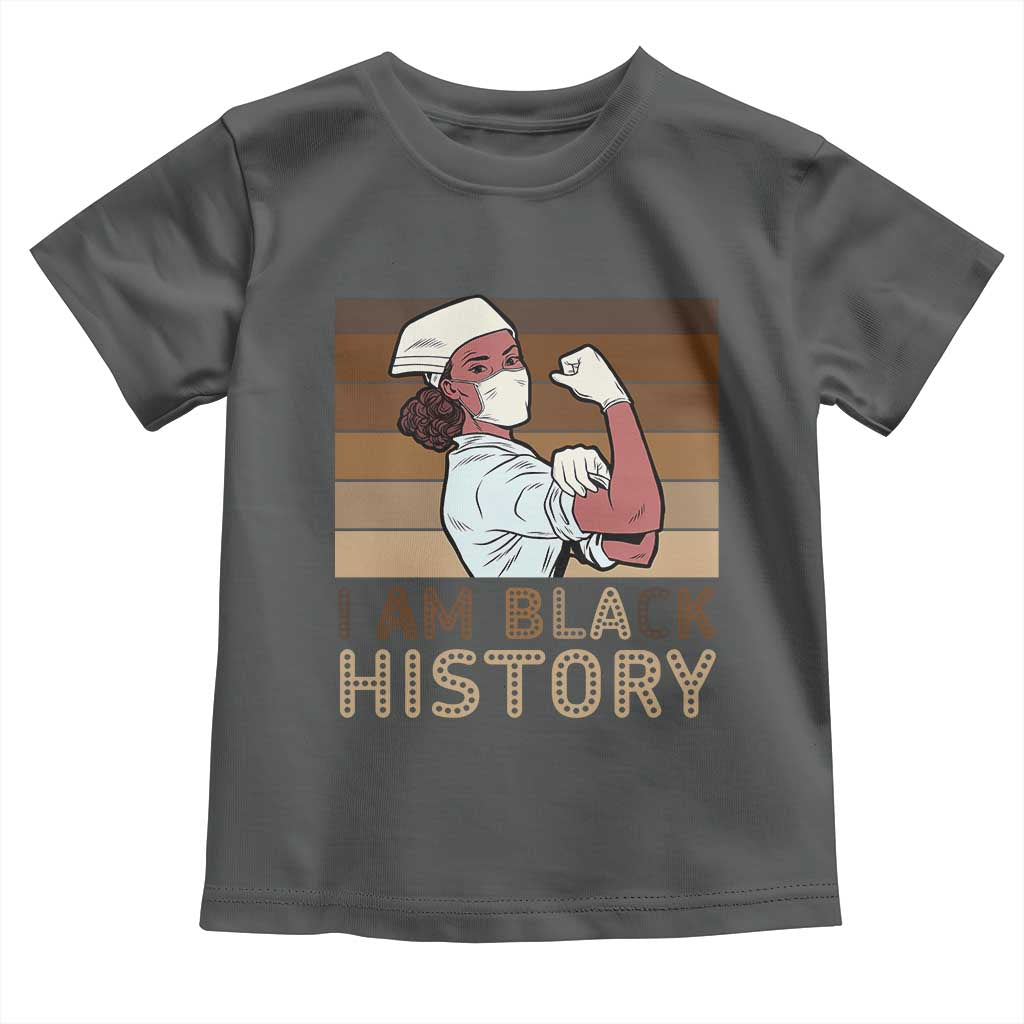 Proud Black Nurse Toddler T Shirt I Am Black History TS12 Dark Heather Print Your Wear