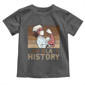 Proud Black Nurse Toddler T Shirt I Am Black History TS12 Dark Heather Print Your Wear