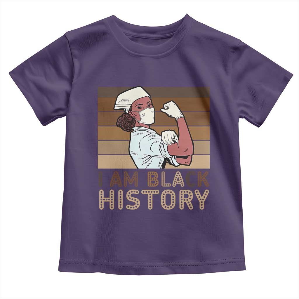 Proud Black Nurse Toddler T Shirt I Am Black History TS12 Purple Print Your Wear