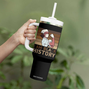 Proud Black Nurse Tumbler With Handle I Am Black History TS12 Print Your Wear