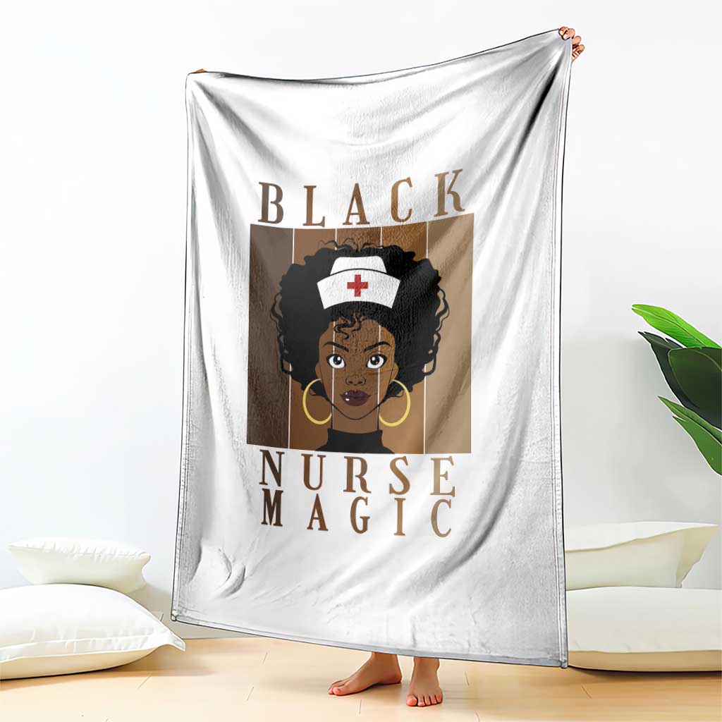 Black Nurse Magic Throw Blanket Black History Month Nurse Gift TS12 Print Your Wear