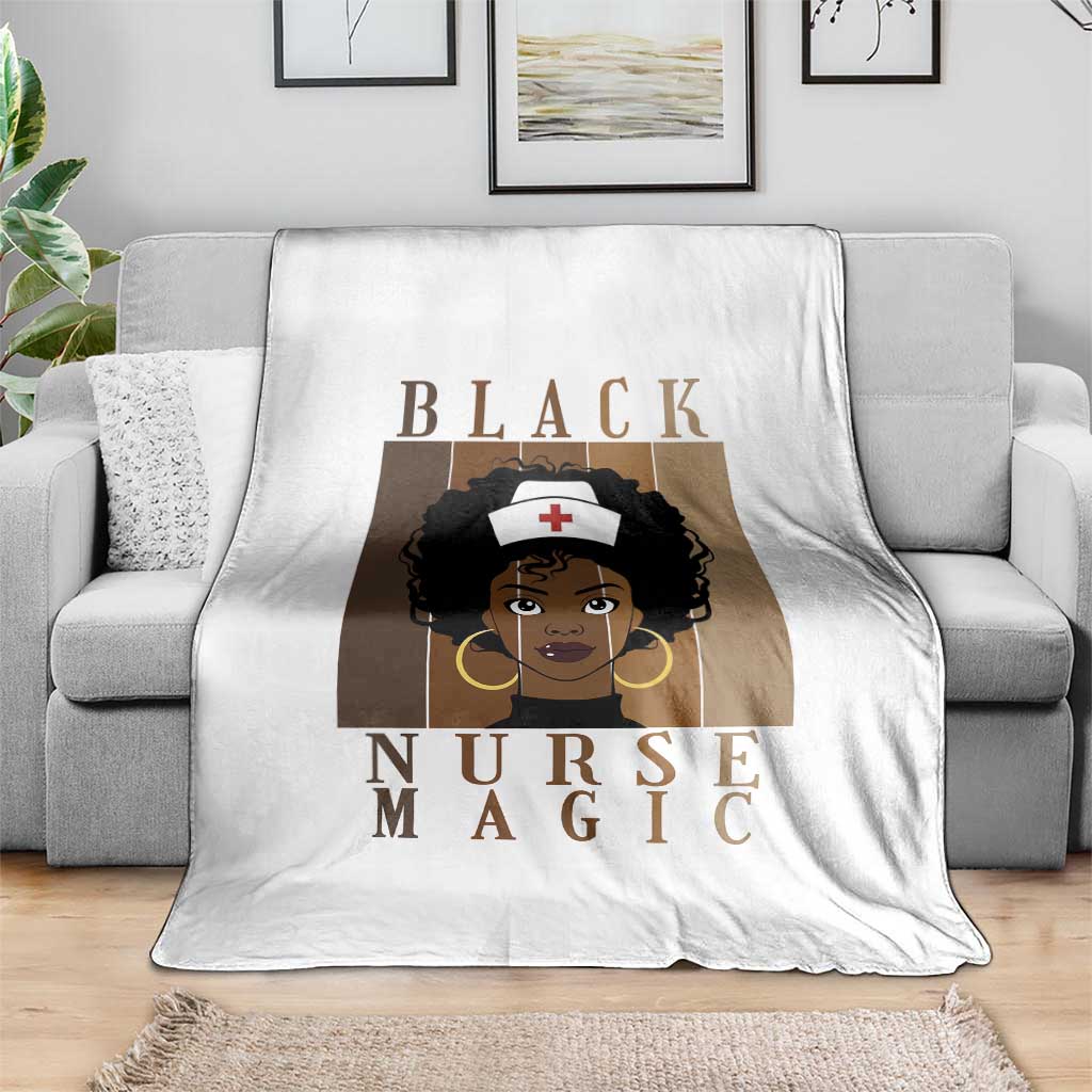 Black Nurse Magic Throw Blanket Black History Month Nurse Gift TS12 Print Your Wear