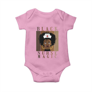 Black Nurse Magic Baby Onesie Black History Month Nurse Gift TS12 Light Pink Print Your Wear