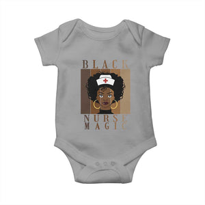 Black Nurse Magic Baby Onesie Black History Month Nurse Gift TS12 Sport Gray Print Your Wear