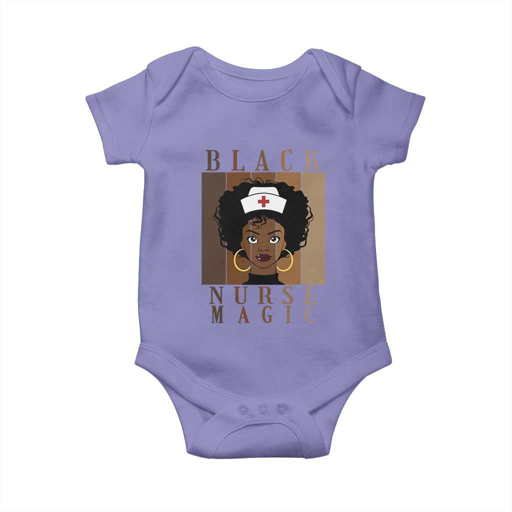 Black Nurse Magic Baby Onesie Black History Month Nurse Gift TS12 Violet Print Your Wear