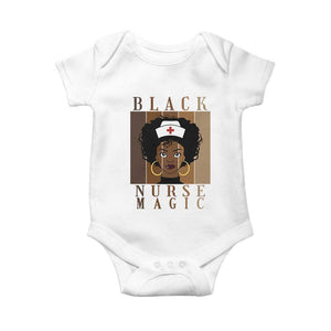 Black Nurse Magic Baby Onesie Black History Month Nurse Gift TS12 White Print Your Wear