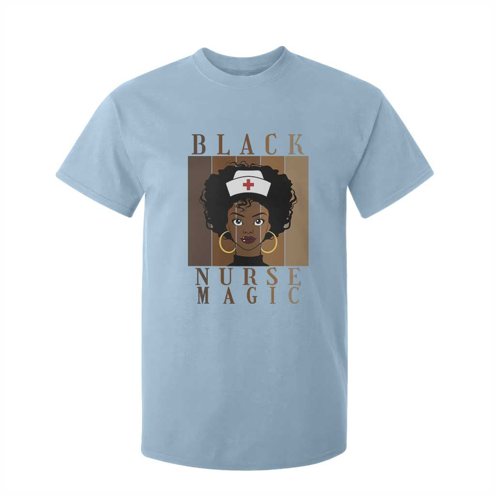 Black Nurse Magic T Shirt For Kid Black History Month Nurse Gift TS12 Light Blue Print Your Wear