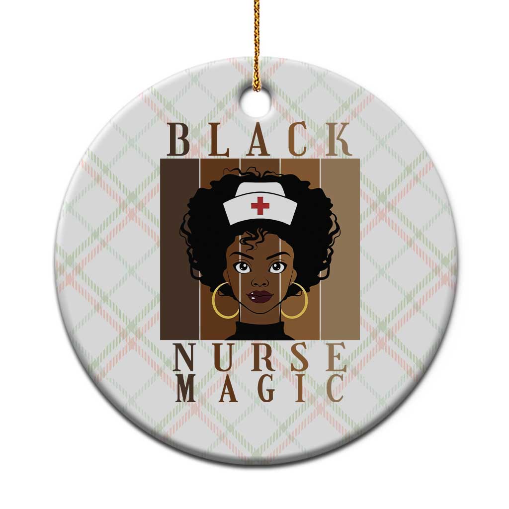 Black Nurse Magic Ceramic Ornament Black History Month Nurse Gift TS12 1pc Christmas Plaid Print Your Wear
