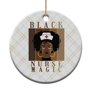 Black Nurse Magic Ceramic Ornament Black History Month Nurse Gift TS12 1pc Christmas Plaid Print Your Wear
