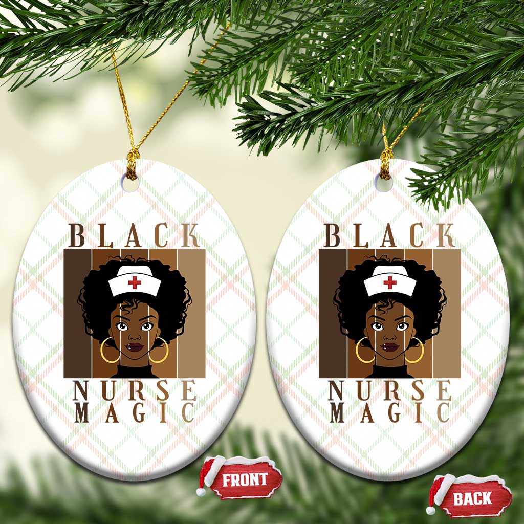 Black Nurse Magic Ceramic Ornament Black History Month Nurse Gift TS12 Print Your Wear