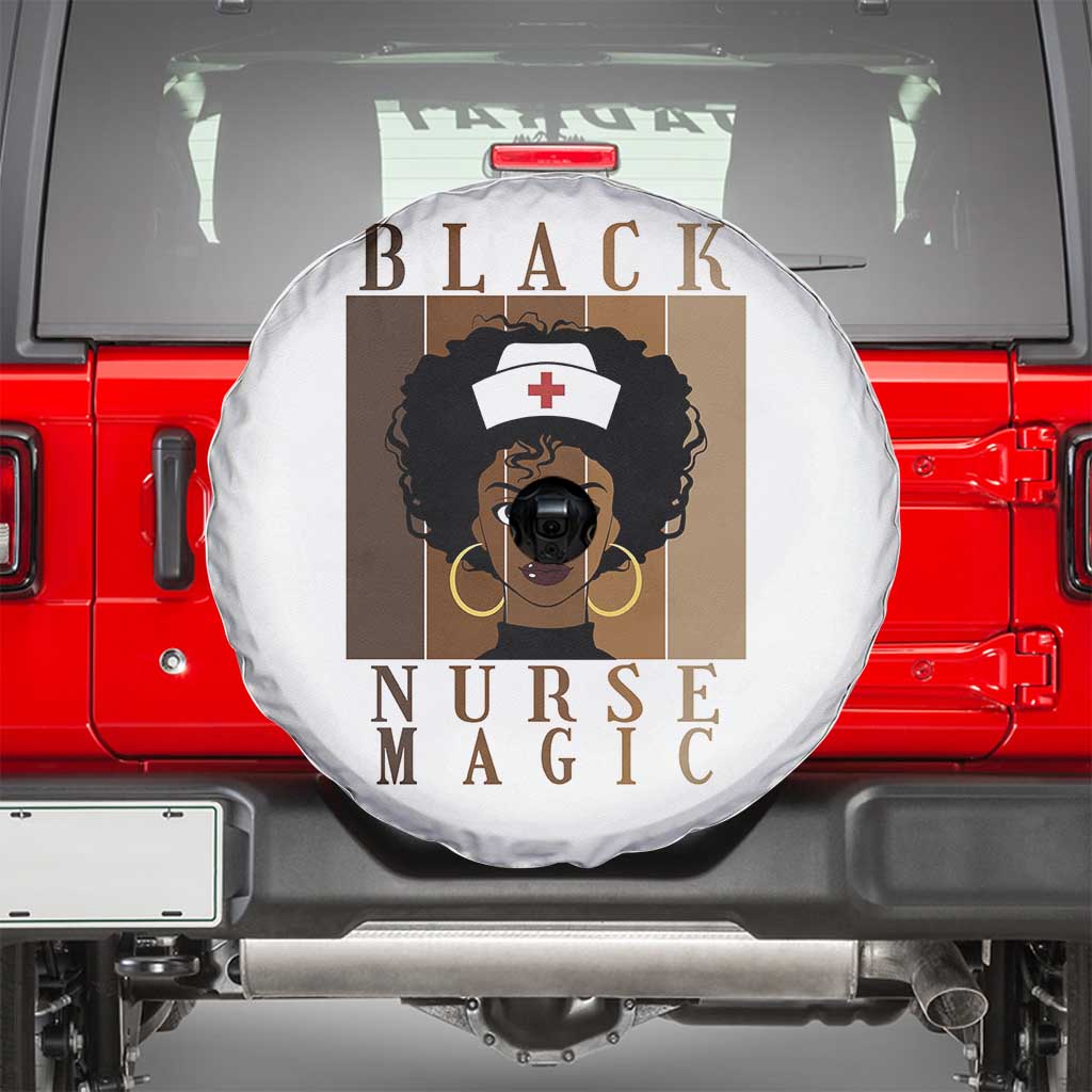 Black Nurse Magic Spare Tire Cover Black History Month Nurse Gift TS12 White Print Your Wear