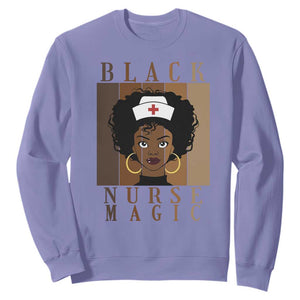 Black Nurse Magic Sweatshirt Black History Month Nurse Gift TS12 Violet Print Your Wear