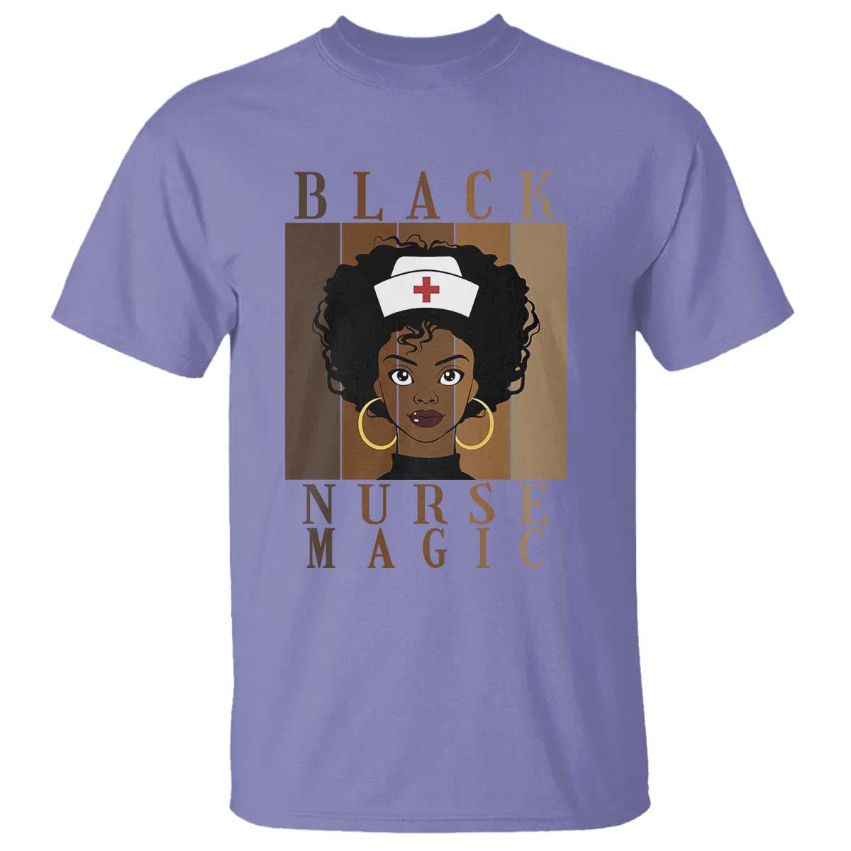 Black Nurse Magic T Shirt Black History Month Nurse Gift TS12 Violet Print Your Wear