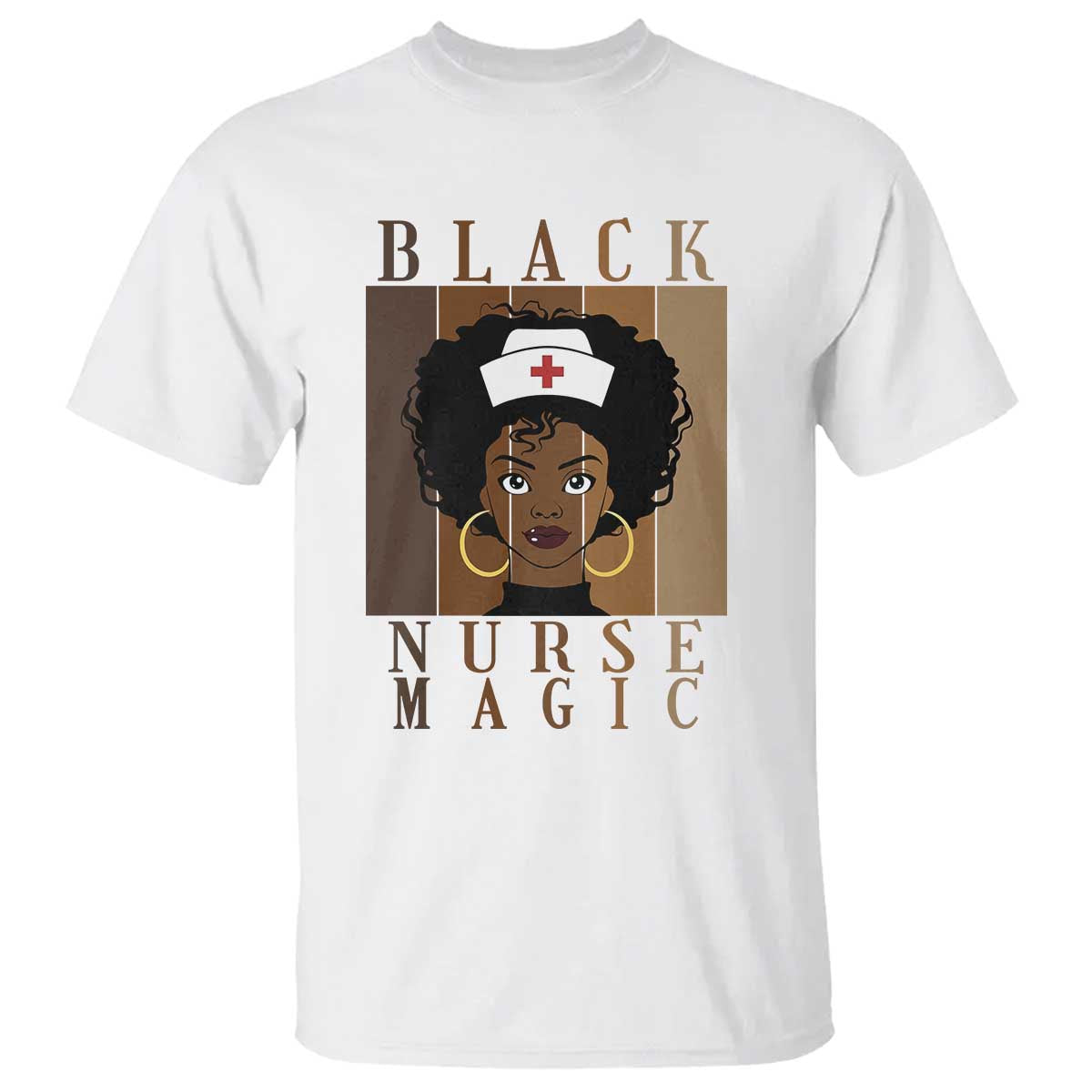Black Nurse Magic T Shirt Black History Month Nurse Gift TS12 White Print Your Wear