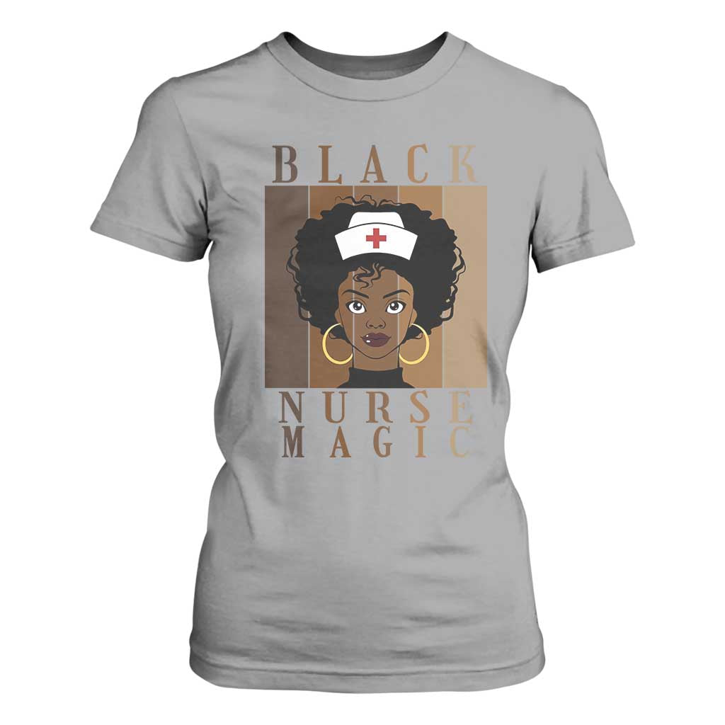 Black Nurse Magic T Shirt For Women Black History Month Nurse Gift TS12 Sport Gray Print Your Wear