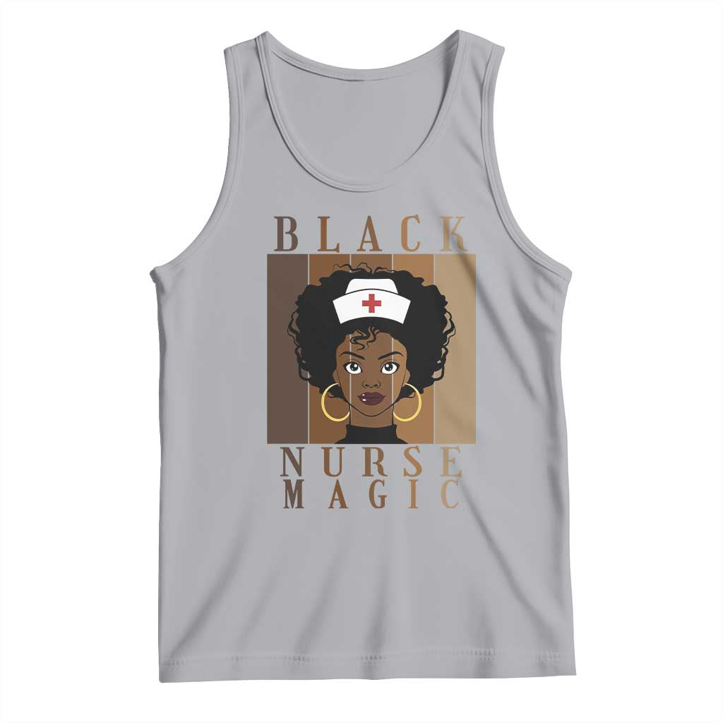 Black Nurse Magic Tank Top Black History Month Nurse Gift TS12 Athletic Heather Print Your Wear