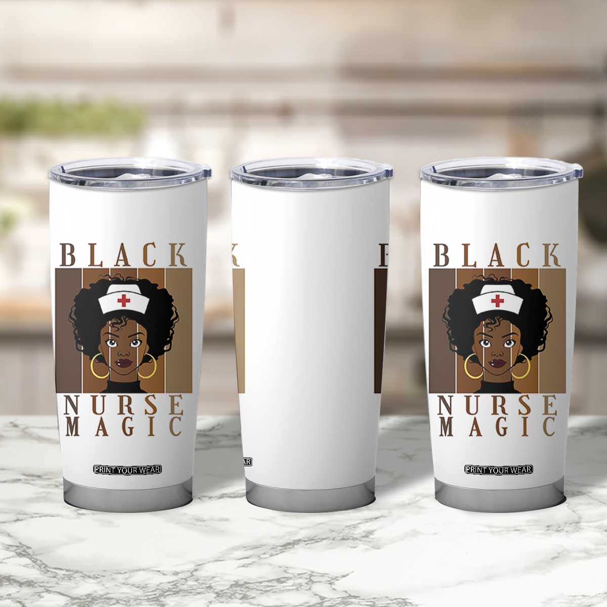 Black Nurse Magic Tumbler Cup Black History Month Nurse Gift TS12 Print Your Wear