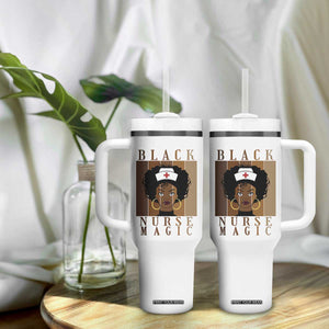 Black Nurse Magic Tumbler With Handle Black History Month Nurse Gift TS12 Print Your Wear