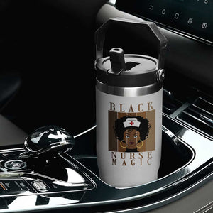 Black Nurse Magic Flip Straw Tumbler Black History Month Nurse Gift TS12 Print Your Wear