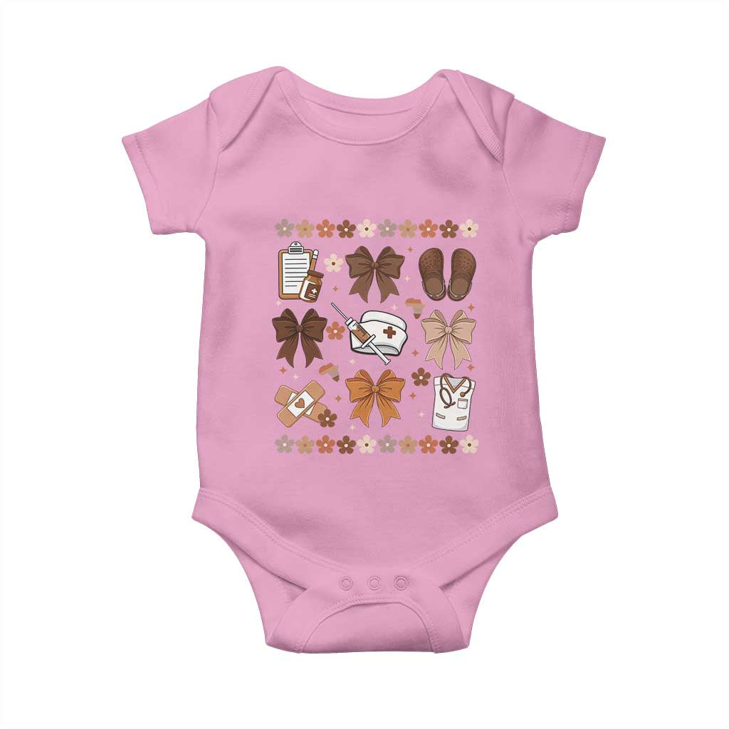 Proud Black Nurse Baby Onesie Gift For African Nurse Black History TS12 Light Pink Print Your Wear