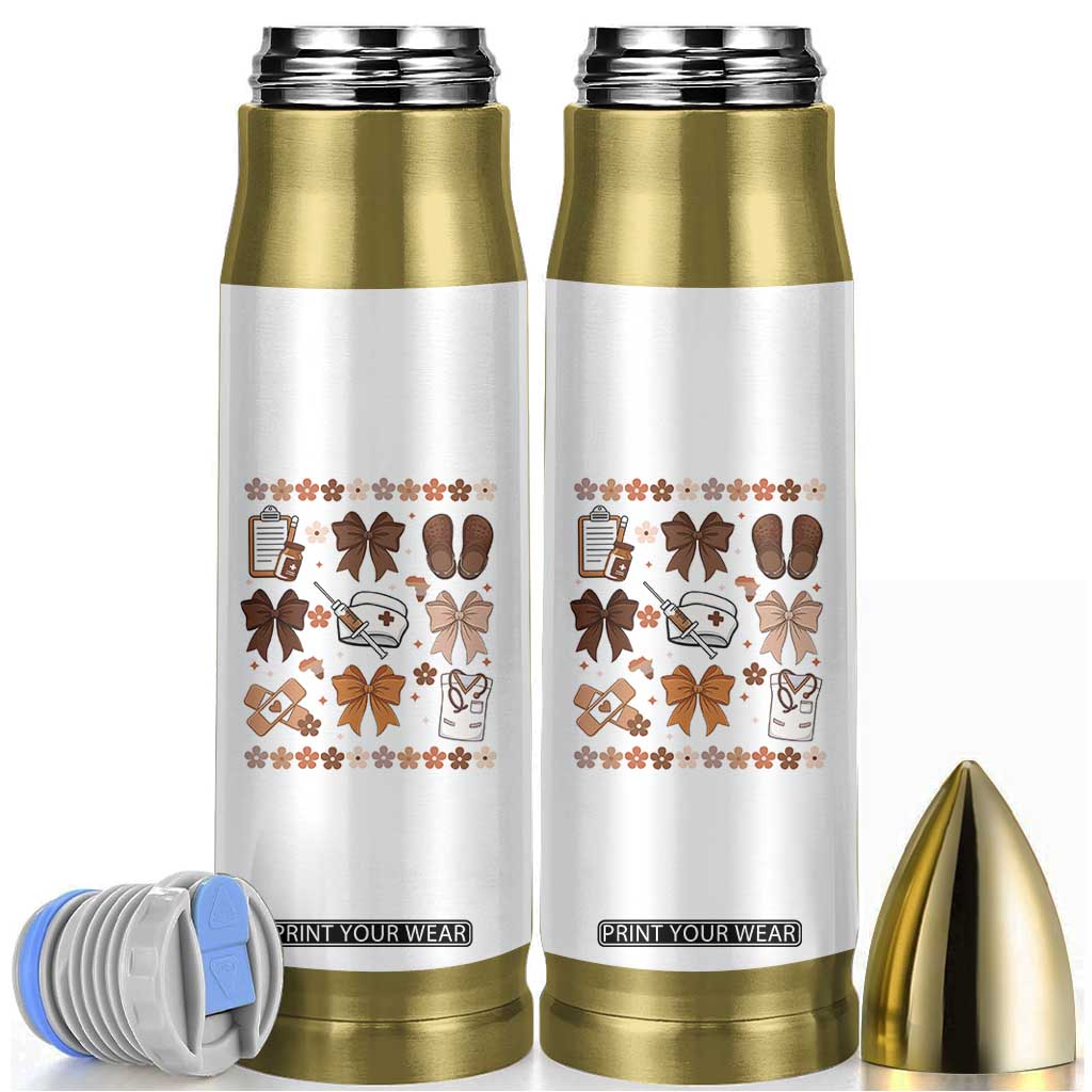 Proud Black Nurse Bullet Tumbler Gift For African Nurse Black History TS12 White Print Your Wear