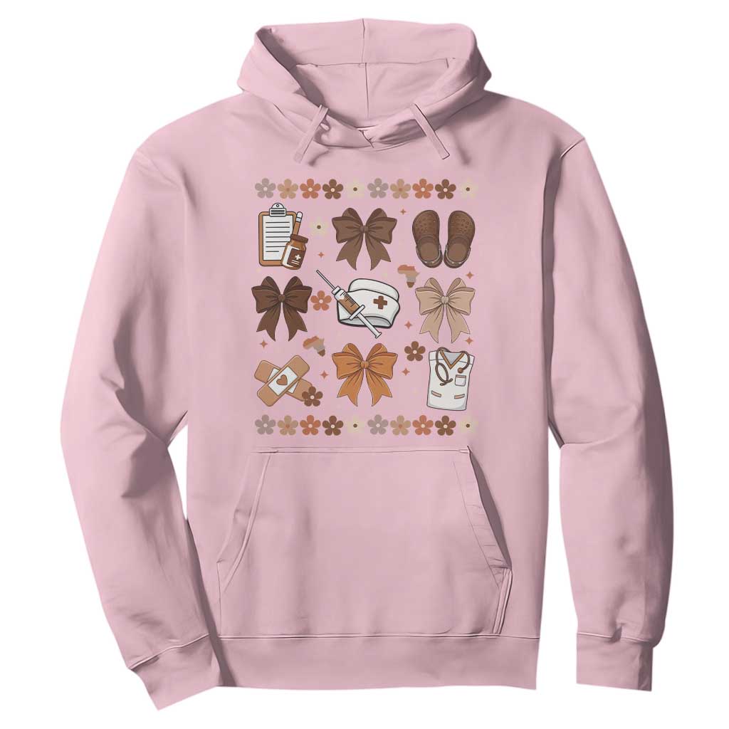 Proud Black Nurse Hoodie Gift For African Nurse Black History TS12 Light Pink Print Your Wear