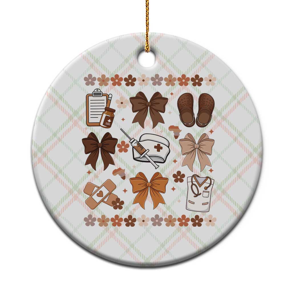 Proud Black Nurse Ceramic Ornament Gift For African Nurse Black History TS12 1pc Christmas Plaid Print Your Wear