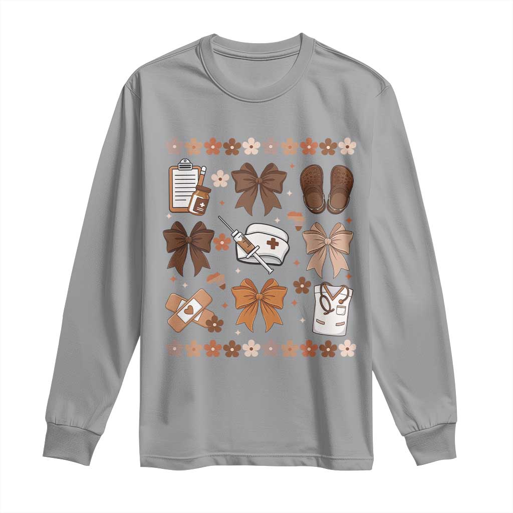 Proud Black Nurse Long Sleeve Shirt Gift For African Nurse Black History TS12 Sport Gray Print Your Wear