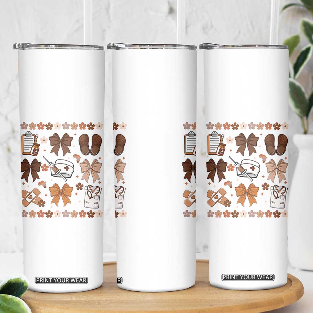 Proud Black Nurse Skinny Tumbler Gift For African Nurse Black History TS12 Print Your Wear