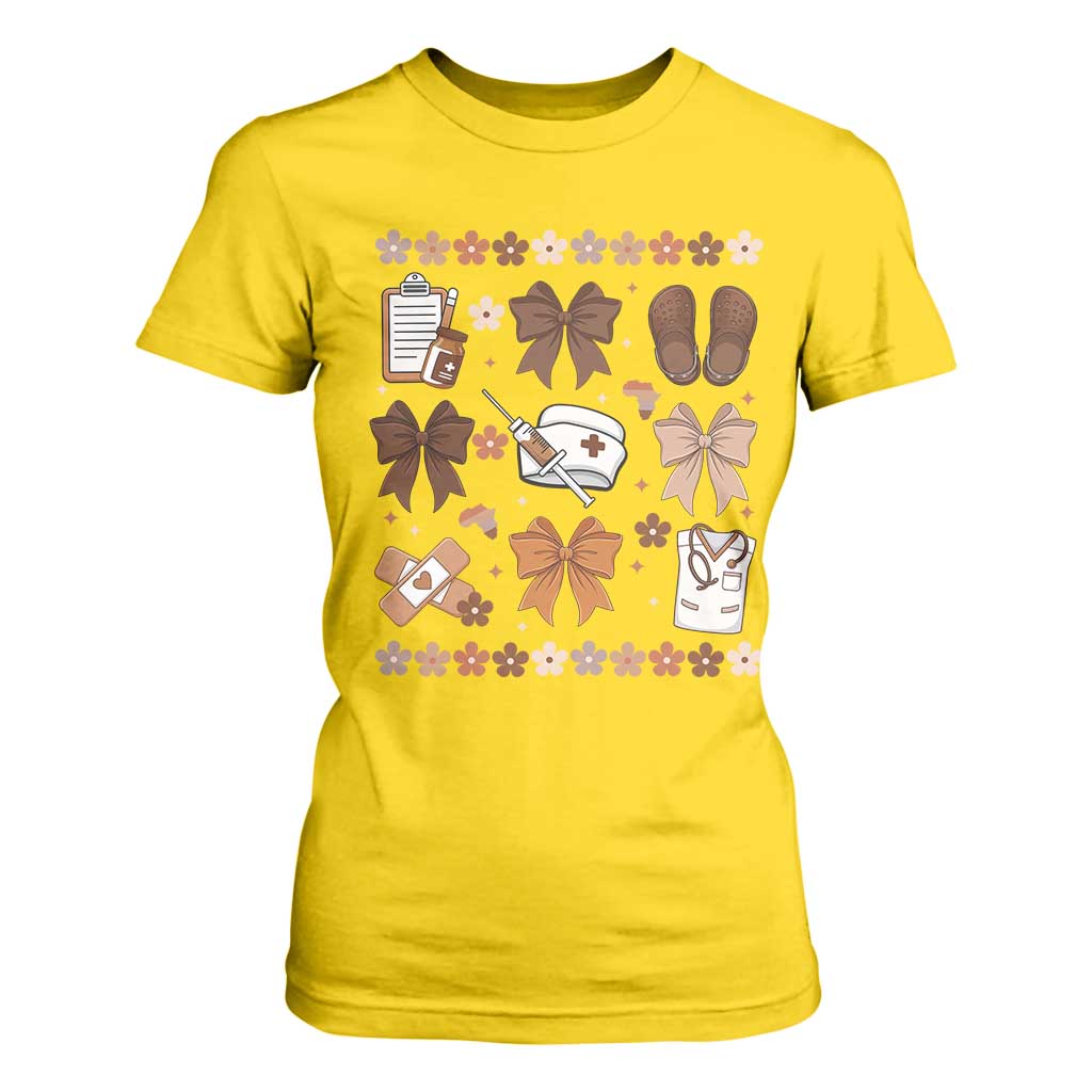 Proud Black Nurse T Shirt For Women Gift For African Nurse Black History TS12 Daisy Print Your Wear