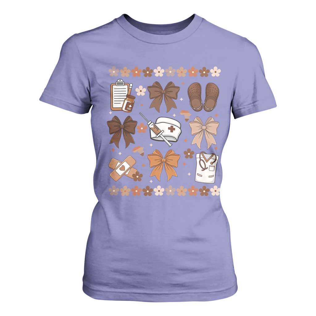 Proud Black Nurse T Shirt For Women Gift For African Nurse Black History TS12 Violet Print Your Wear