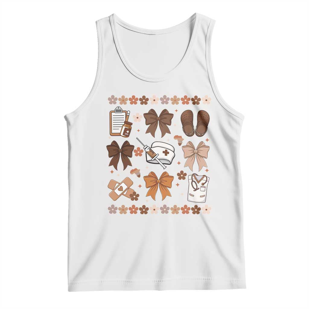 Proud Black Nurse Tank Top Gift For African Nurse Black History TS12 White Print Your Wear