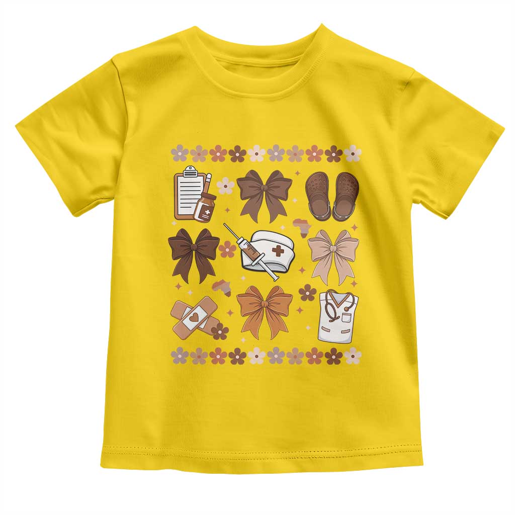 Proud Black Nurse Toddler T Shirt Gift For African Nurse Black History TS12 Daisy Print Your Wear