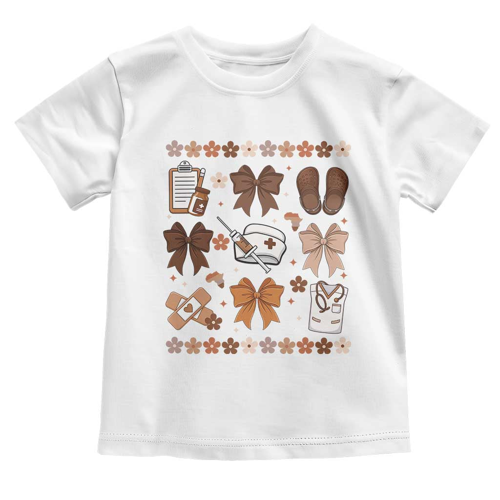 Proud Black Nurse Toddler T Shirt Gift For African Nurse Black History TS12 White Print Your Wear