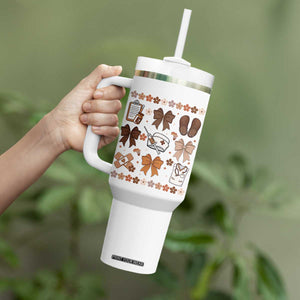 Proud Black Nurse Tumbler With Handle Gift For African Nurse Black History TS12 Print Your Wear