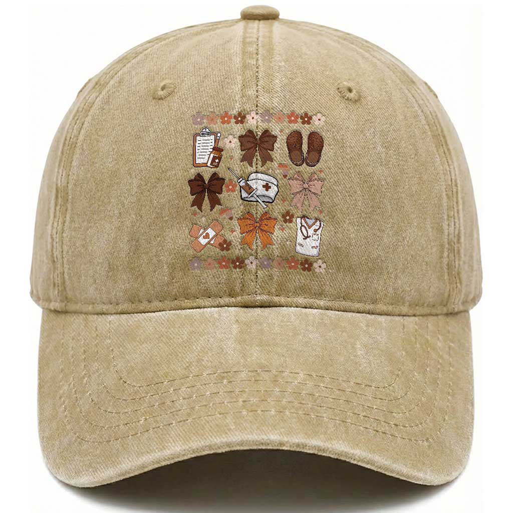 Proud Black Nurse Washed Cotton Baseball Cap Gift For African Nurse Black History TS12 Print Your Wear