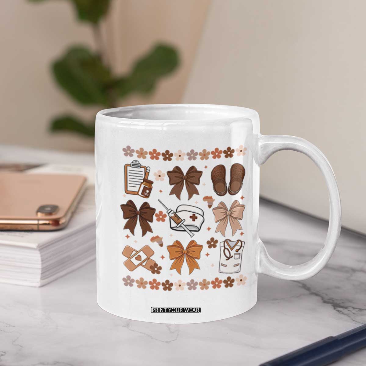 Proud Black Nurse Coffee Mug Gift For African Nurse Black History TS12 Print Your Wear